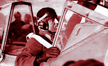 Лейтенант Эмиль Ланг в кабине своего самолёта, 3 ноября 1943 г.