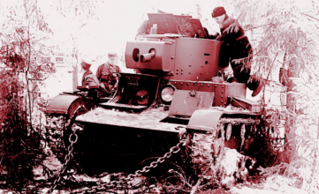 Танк ХТ-130, захваченный финнами.