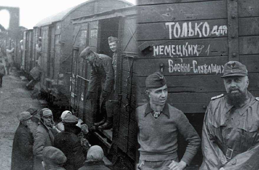 Гитлеровцы на ж/д станции под Киевом.