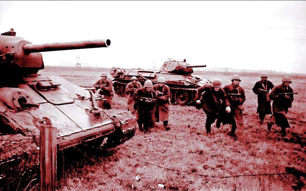 Взаимодействие пехоты и танков Т-34, 1943 г.