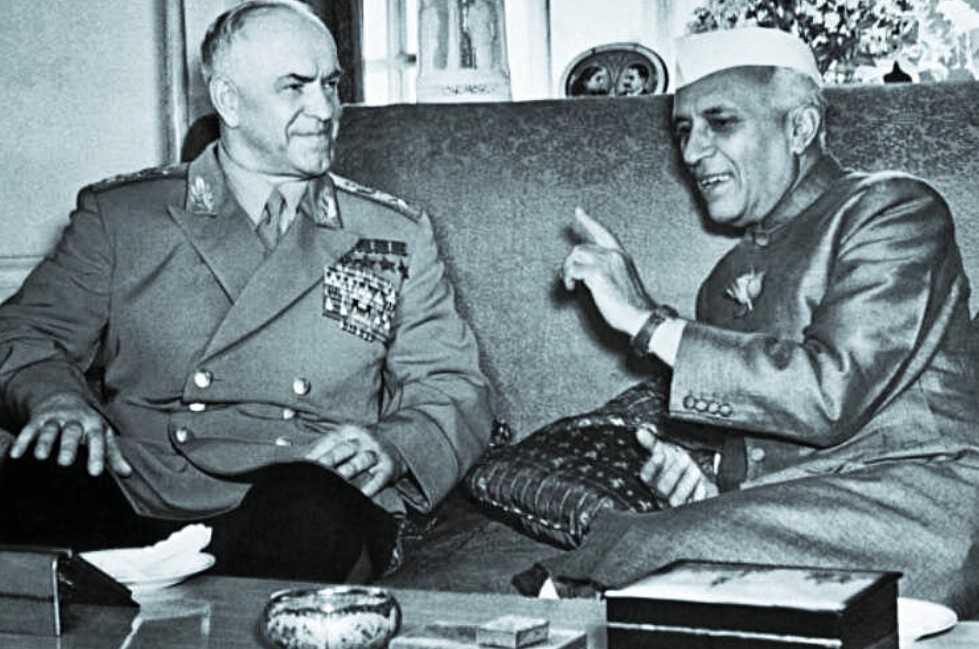Г. К. Жуков и премьер-министр Индии Джавахарлал Неру.