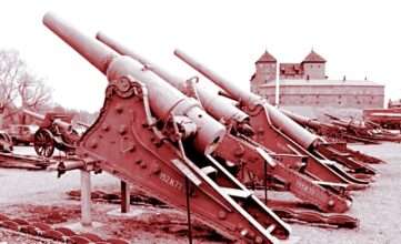 6-дюймовая, 152-мм осадная пушка образца 1877 года.