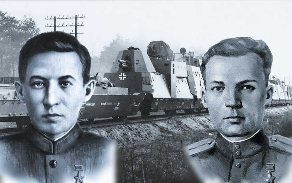 Герои СССР М. А. Бухтуев и Д. Е. Комаров.