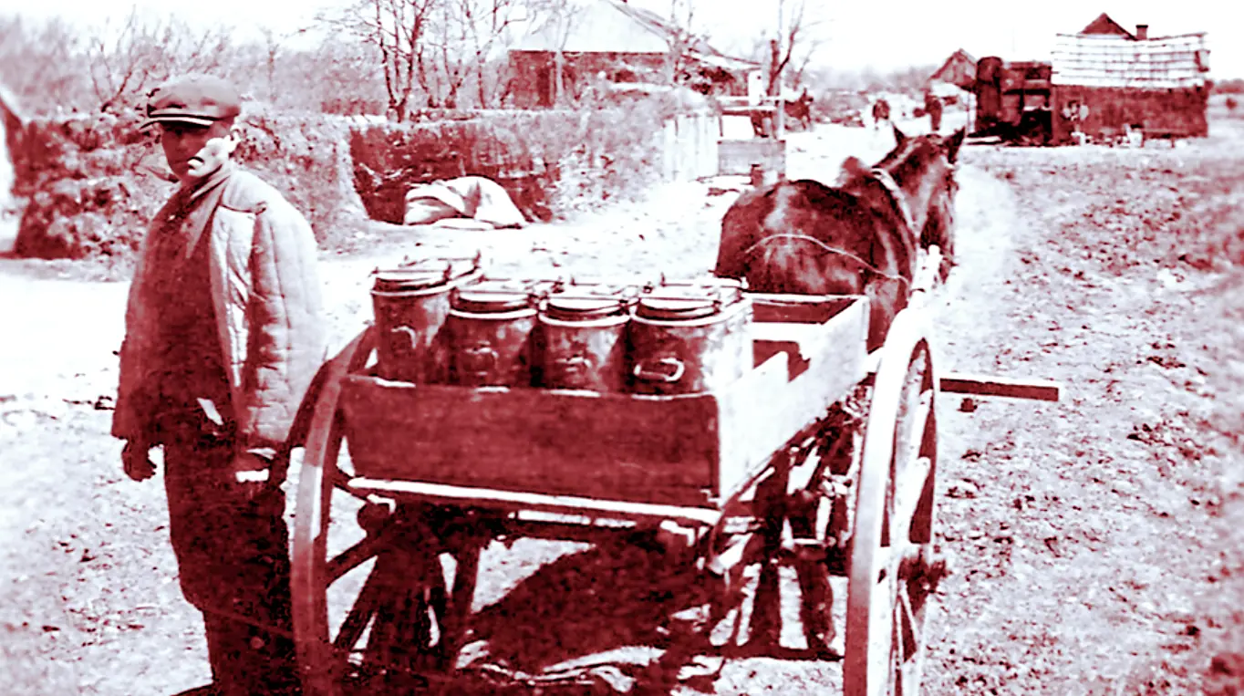Развозчик еды в РККА, зима 1941 г.