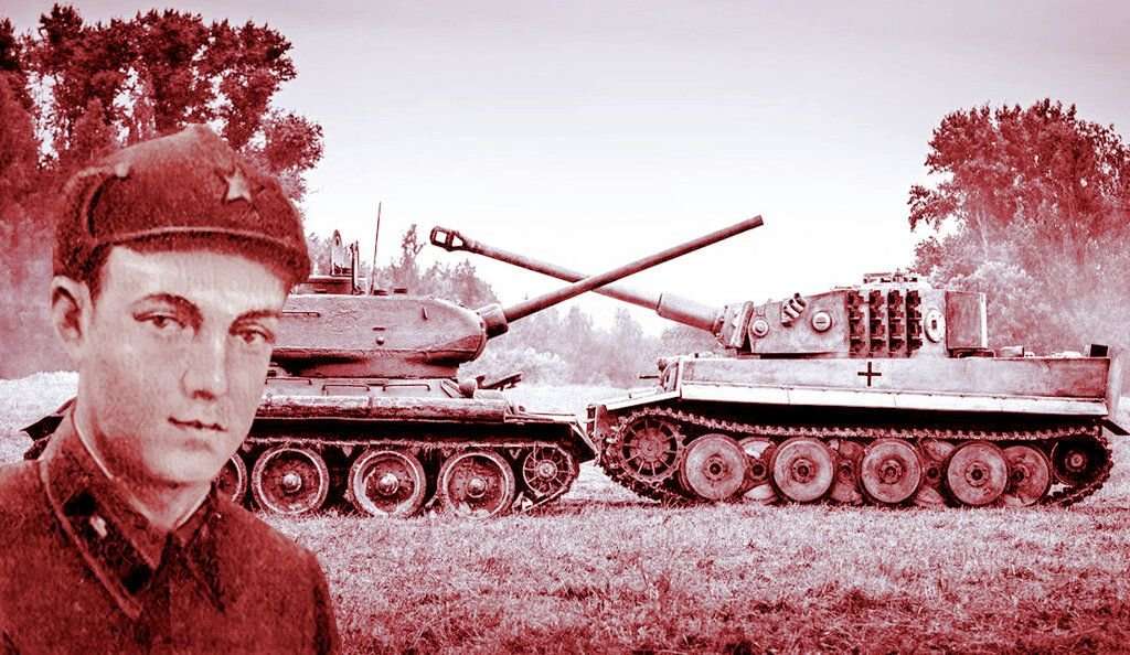 Командир танковой роты Е. К. Тыщик.