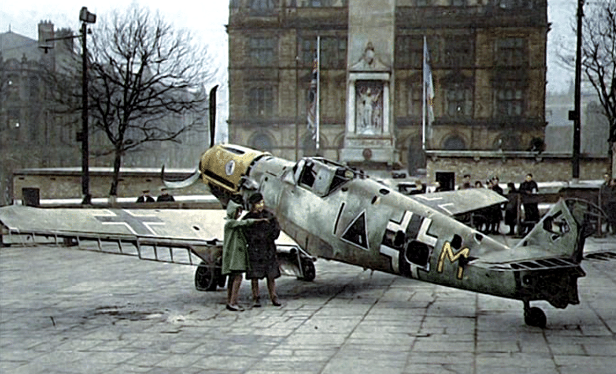 Сбитый в Англиии Мессершмитт Bf 109, 1940 г.