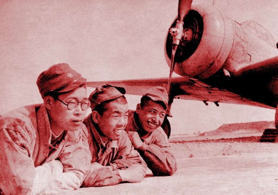 Японские пилоты, участвовавшие в оккупации Китая. Фото 1938 года.